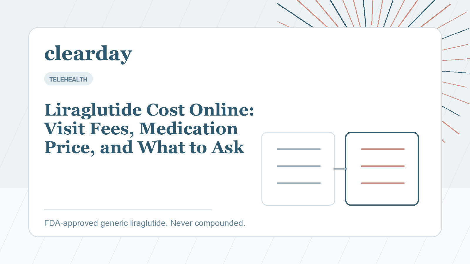 Transparent telehealth pricing checklist for generic liraglutide